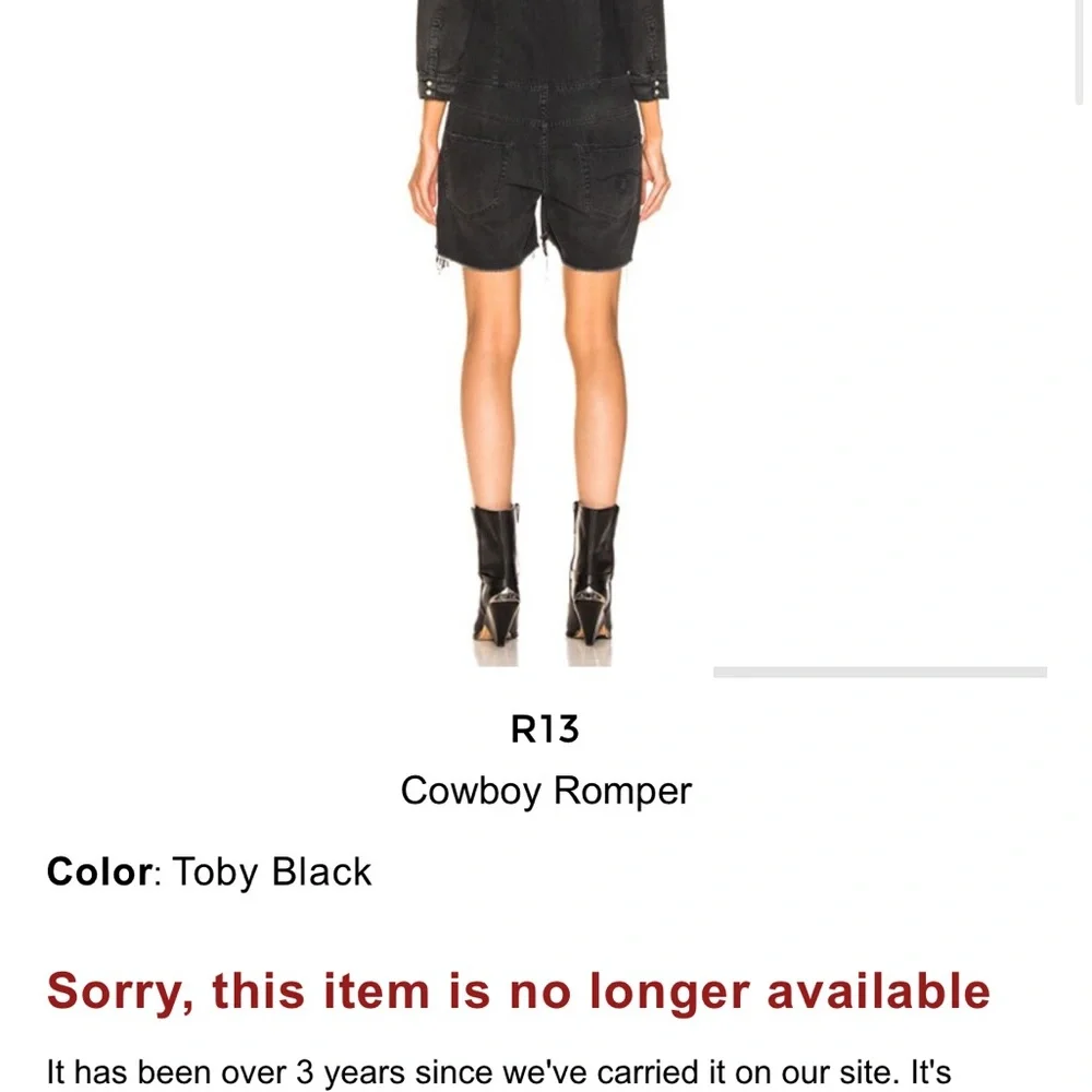 R13 cowboy romper size small - Picture 3 of 3